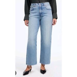 Madewell Perfect Vintage Wide-Leg Crop Jeans 27 Cottagecore Romantic Soft Girl